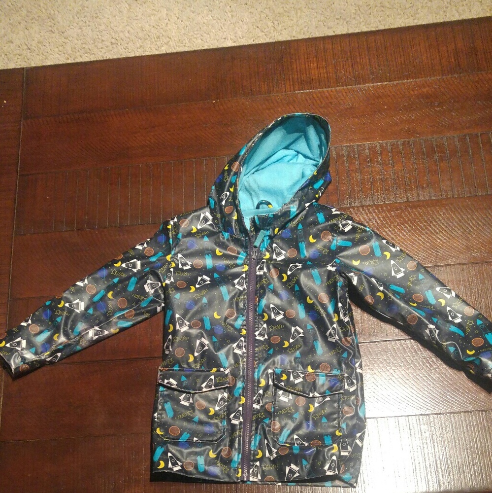 Cat and Jack outer space rain coat